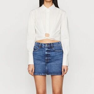 Frame Le Mini denim skirt in Angeles wash